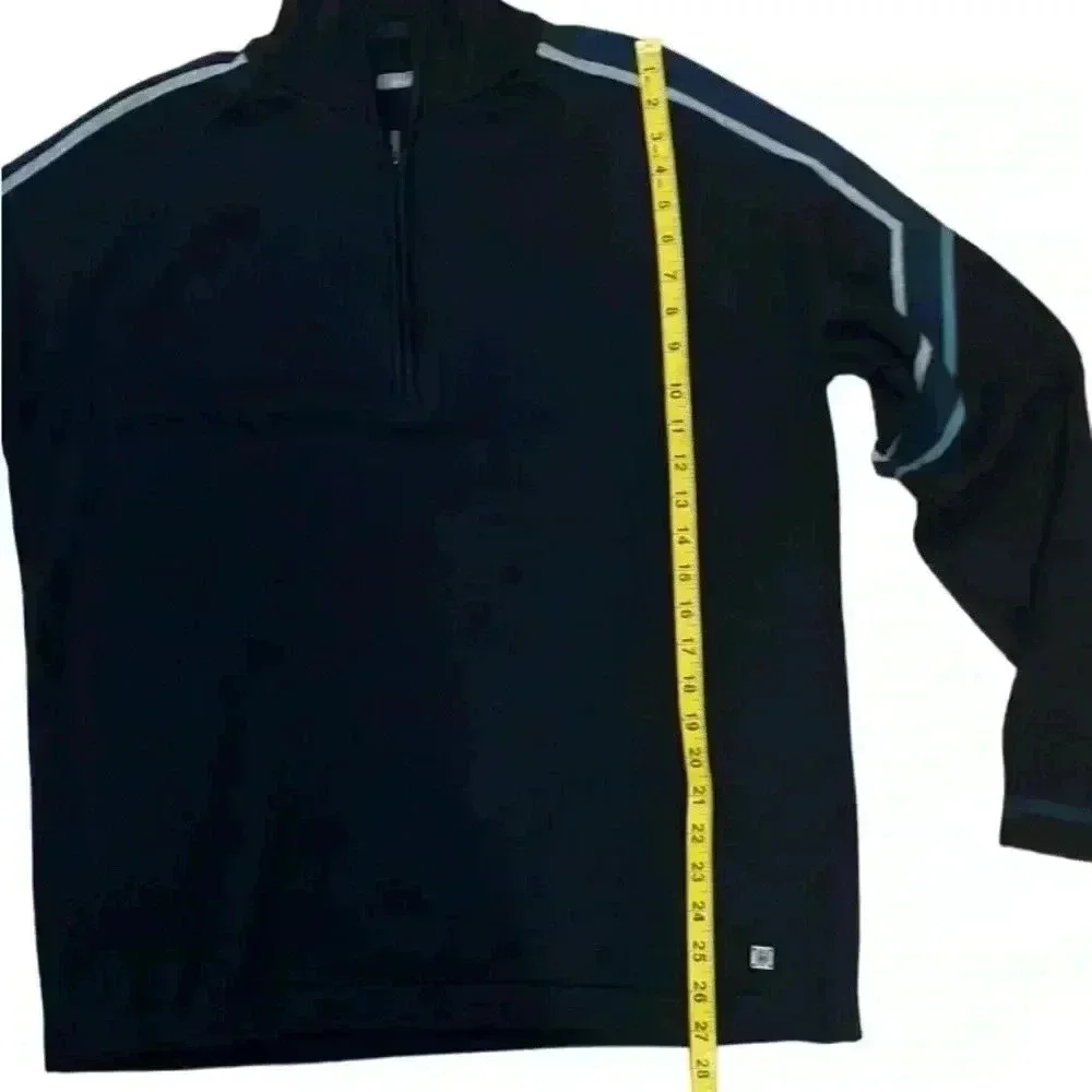Smartwool 1/4 Zip Merino Wool Sweater Navy with Stripes Size X-Large​​